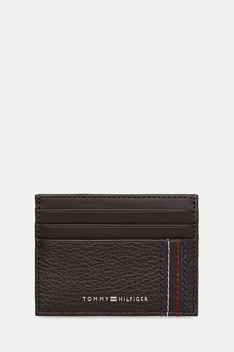 Tommy Hilfiger etui na karty męskie skórzane brązowe AM0AM14228