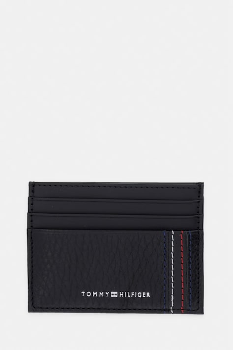 Tommy Hilfiger Θήκη για κάρτες Ανδρική δερμάτινη μαύρη AM0AM14228