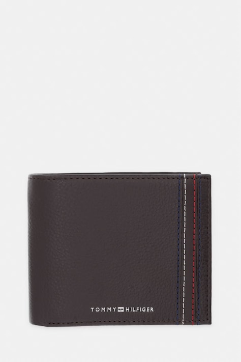 Tommy Hilfiger Πορτοφόλι ανδρικό δερμάτινο καφέ AM0AM14229
