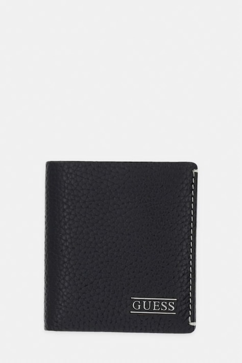 Guess moška usnjena denarnica BOSTON črna SMBOGS LEA22