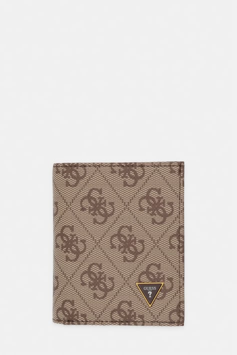 Guess portfel męski skórzany MILANO beżowy SMVELE LEA04