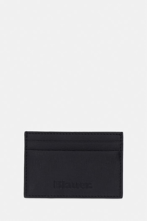 Blauer card-holder pentru bărbați, din piele negru CLIPCASE01