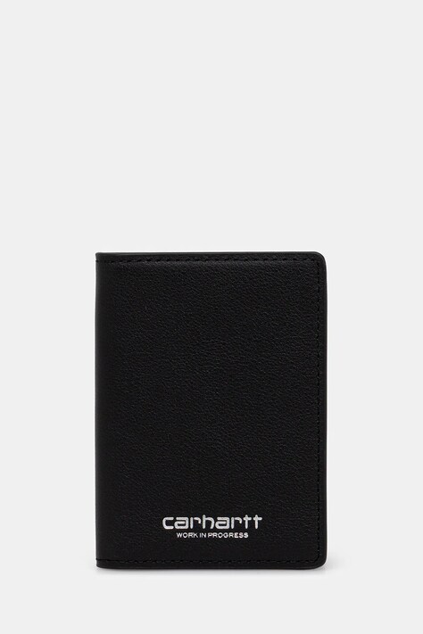 Carhartt WIP etui na karty skórzane Vegas Fold Cardholder kolor czarny I036297.0M4XX