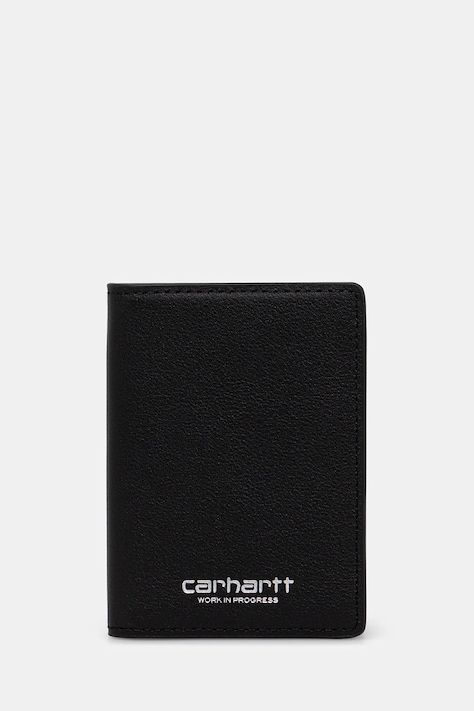 Carhartt WIP etui na karty skórzane Vegas Fold Cardholder kolor czarny I036297.0M4XX