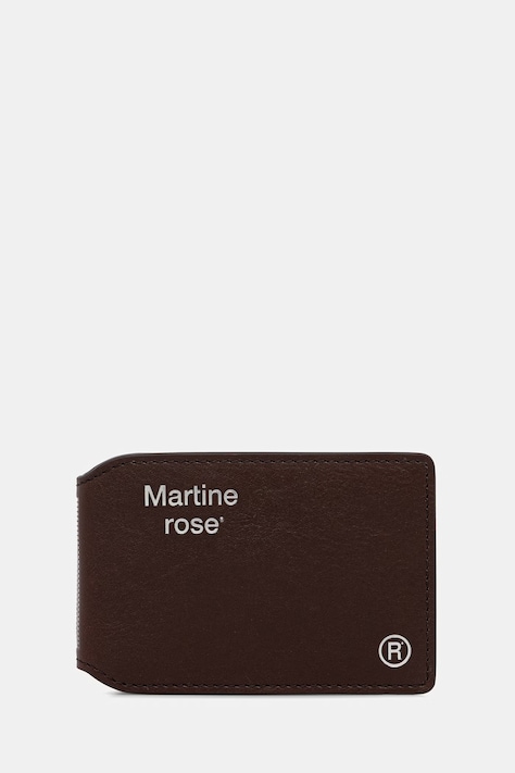 Martine Rose etui na karty skórzane Oyster brązowe 1150LP25700