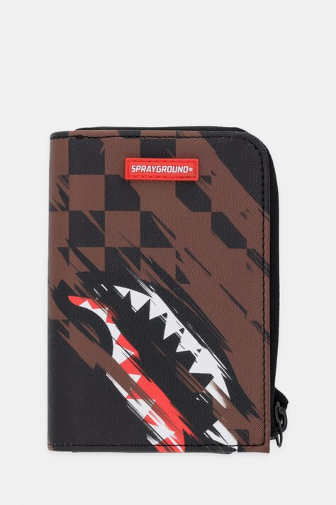 Sprayground portfel z imitacji skóry brązowy 910W8971NSZ