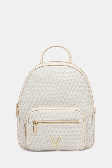 Valentino Bags plecak QUEEN RE damski kolor beżowy mały wzorzysty VBS9OX20