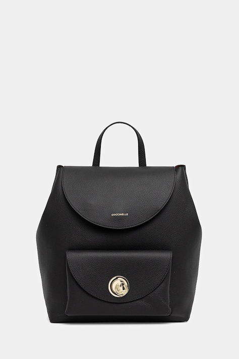 Coccinelle plecak skórzany NIKLA damski kolor czarny mały gładki E1 TOA 14 01 01