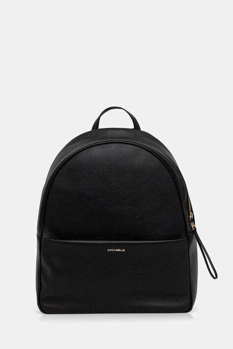 Coccinelle plecak skórzany NORY damski kolor czarny duży gładki E1 U45 14 01 01