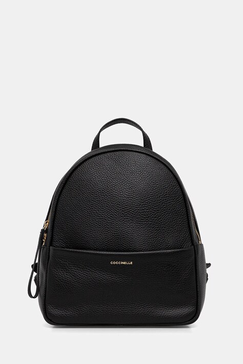 Coccinelle plecak skórzany NORY damski kolor czarny mały gładki E1 U45 14 02 01