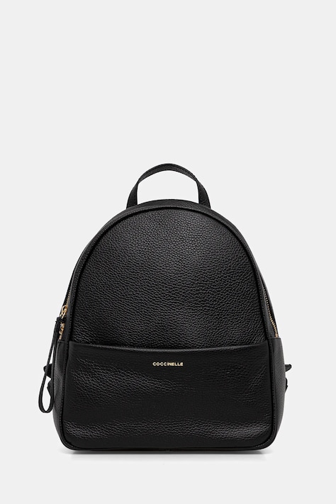 Coccinelle plecak skórzany NORY damski kolor czarny mały gładki E1 U45 14 02 01