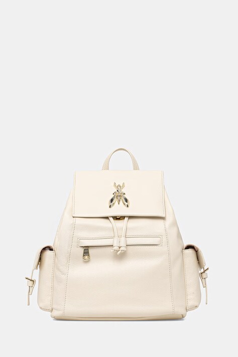 Patrizia Pepe plecak damski skórzany beżowy 8B0339.L133