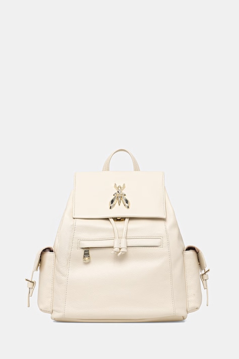 Patrizia Pepe plecak damski skórzany beżowy 8B0339.L133