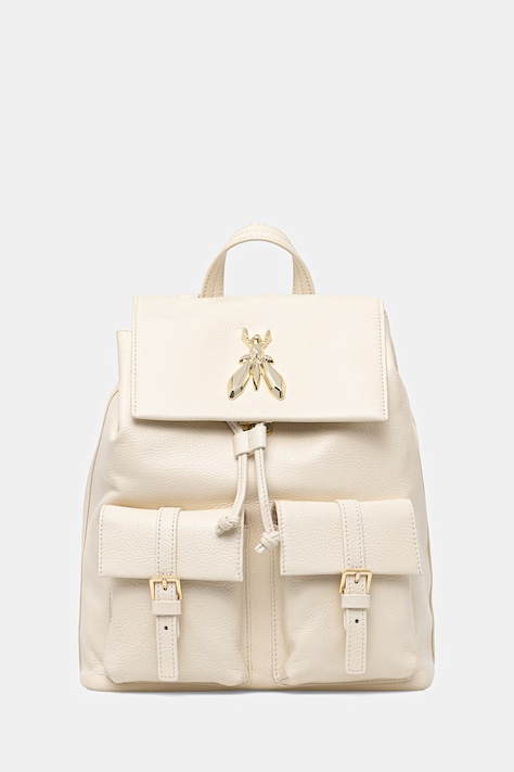 Patrizia Pepe plecak damski skórzany beżowy 8B0340.L133