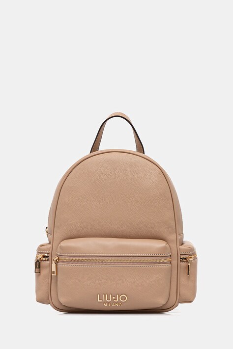 Liu Jo plecak damski kolor beżowy mały gładki AA6136 E1012