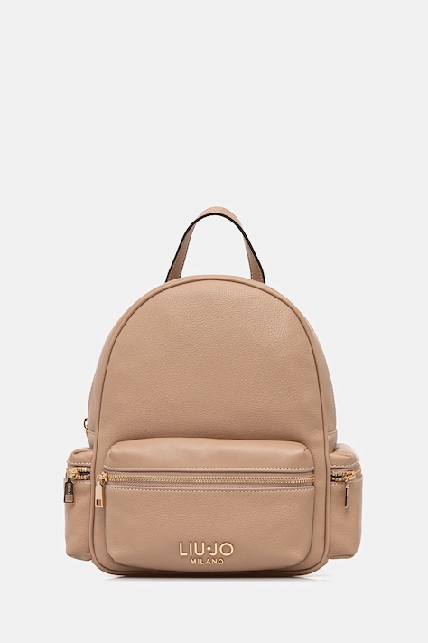 Liu Jo plecak damski kolor beżowy mały gładki AA6136 E1012