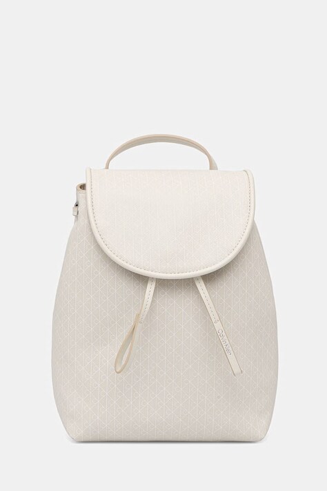 Calvin Klein ruksak dámsky z imitácie kože béžový LV04F3507G