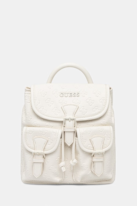 Guess plecak LITZY damski kolor beżowy mały gładki V6GZ05 W2120