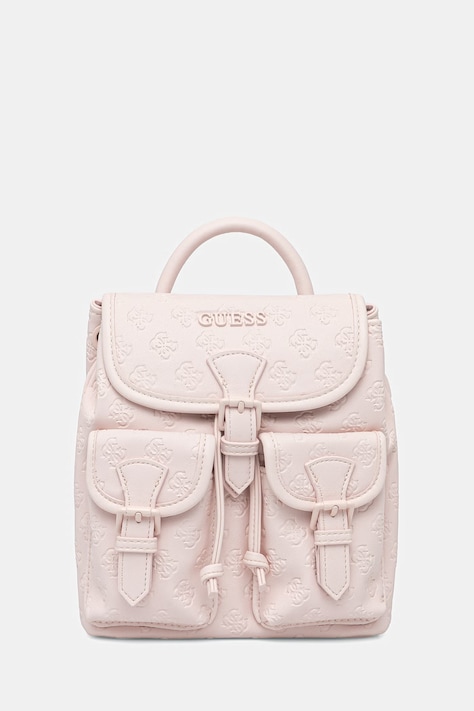 Guess plecak LITZY damski kolor różowy mały gładki V6GZ05 W2120