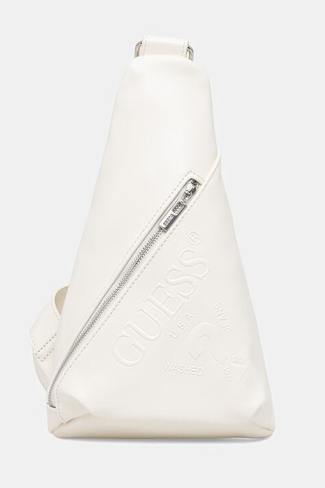 Guess plecak AGATA damski kolor beżowy mały z aplikacją V6GZ06 W2121