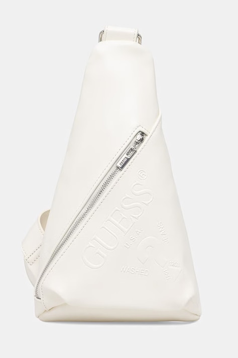 Guess plecak AGATA damski kolor beżowy mały z aplikacją V6GZ06 W2121