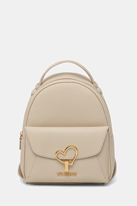 Love Moschino plecak damski kolor beżowy mały gładki JC4137PP1OLQ0110