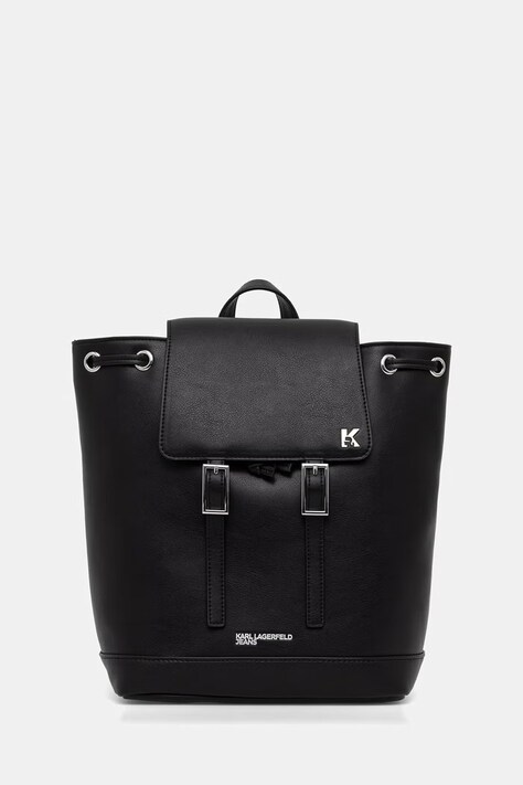 Karl Lagerfeld Jeans plecak damski kolor czarny mały gładki B2W30217