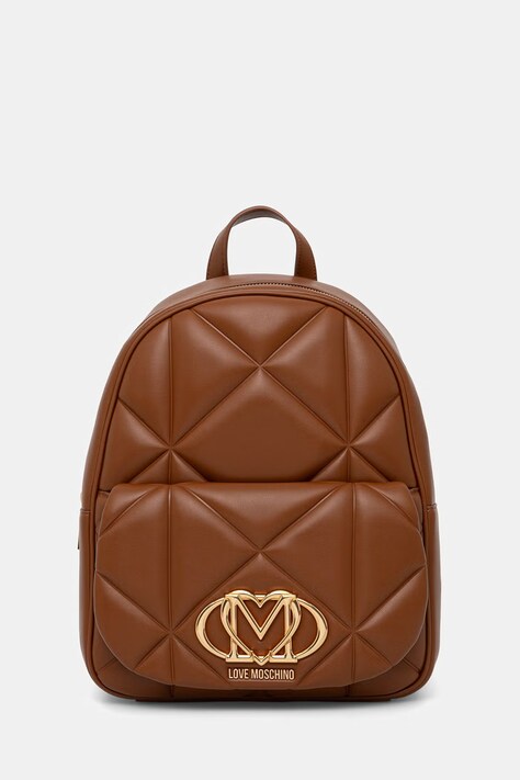 Love Moschino plecak damski z imitacji skóry brązowy JC4037PP0OLC0200