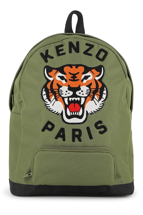 Detský ruksak Kenzo Kids zelená farba, malý, s nášivkou, K61836