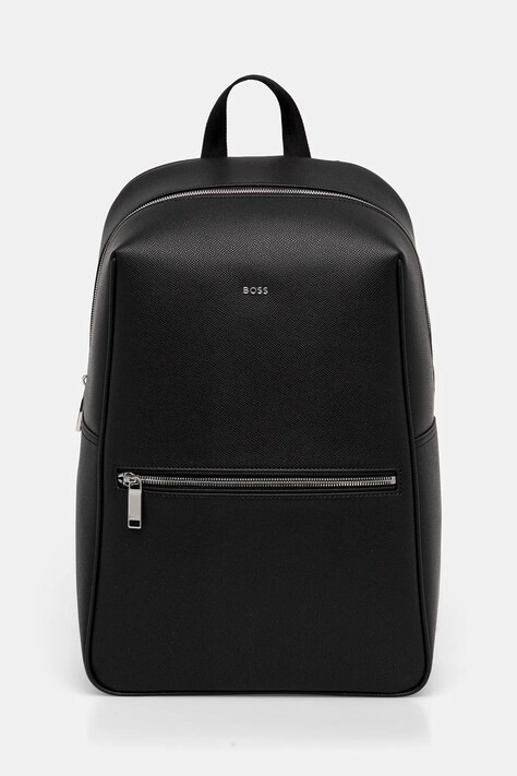 BOSS plecak skórzany Daxter_Backpack męski kolor czarny duży gładki 50558429