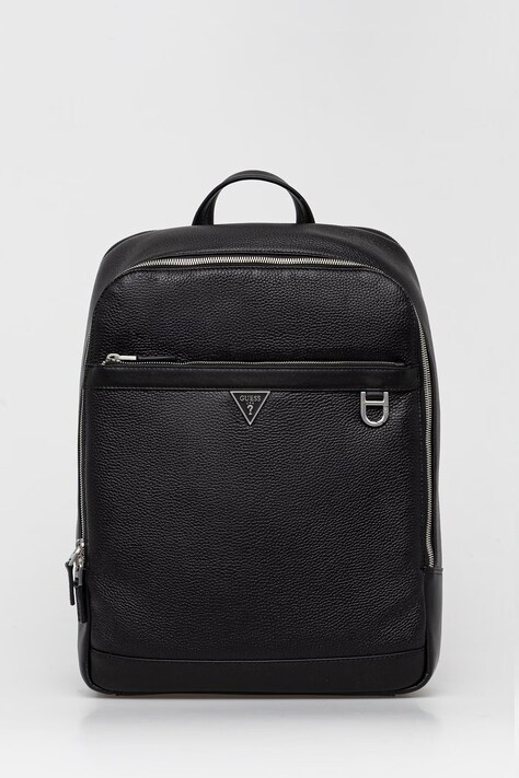 Guess plecak skórzany MONACO męski kolor czarny duży gładki HMMOGR P6145