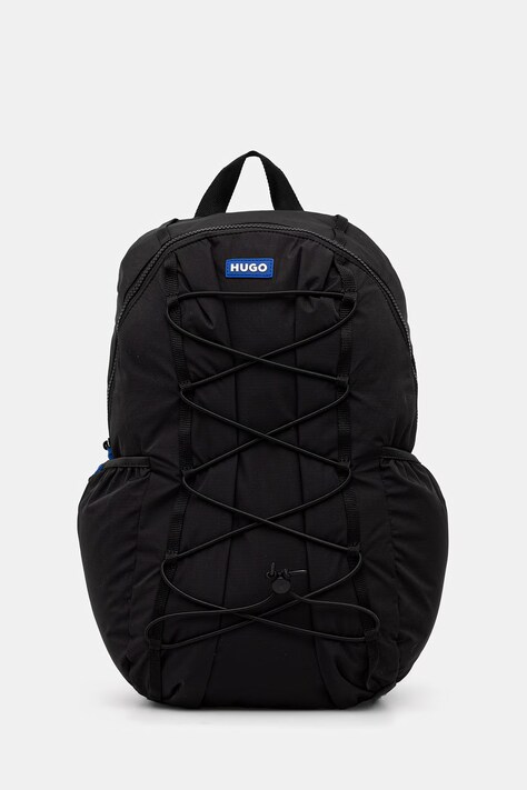 Hugo Blue plecak Vytal R_RopeBackpack męski kolor czarny duży gładki 50558413