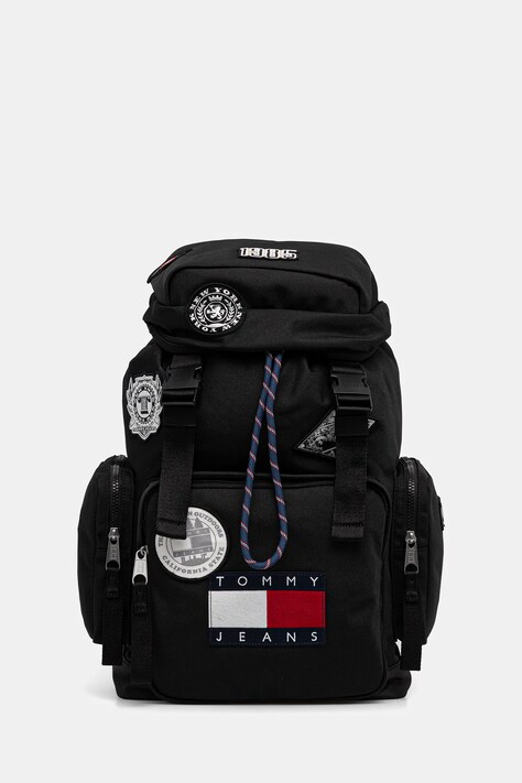 Tommy Jeans plecak męski kolor czarny duży z aplikacją AM0AM14055