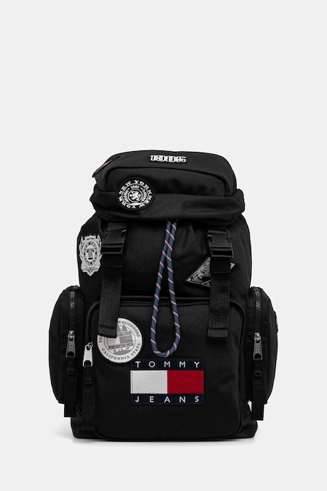 Tommy Jeans plecak męski kolor czarny duży z aplikacją AM0AM14055