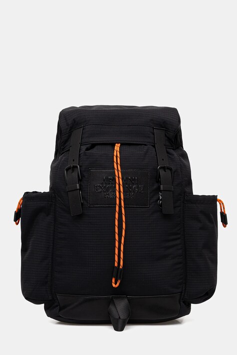 Armani Exchange plecak męski kolor czarny duży z aplikacją XM002042 AF19932