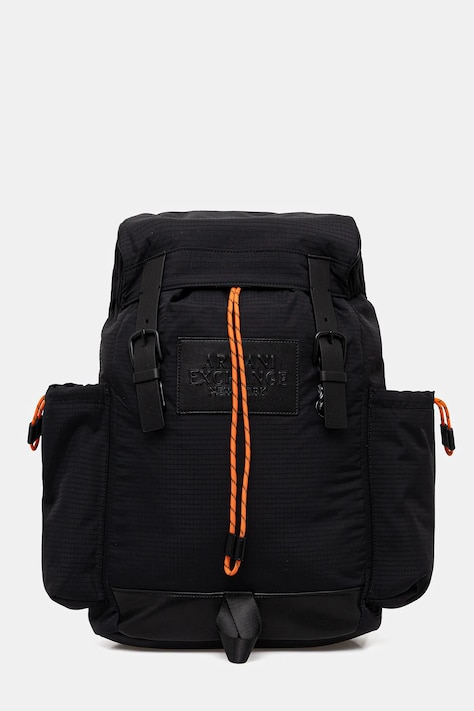 Armani Exchange plecak męski kolor czarny duży z aplikacją XM002042 AF19932