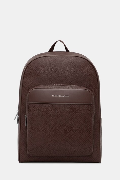 Tommy Hilfiger σακίδιο πόλης ανδρικό από απομίμηση δέρματος καφέ AM0AM14137