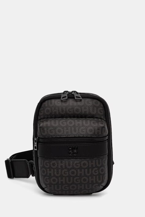 HUGO plecak męski z imitacji skóry Quantic Monostrap czarny 50564323