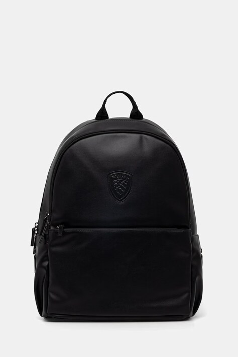 Blauer plecak męski z imitacji skóry czarny NUBPU01