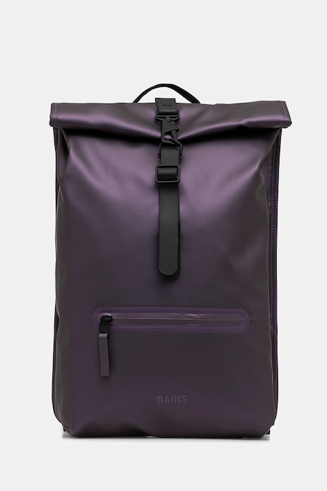 Rains plecak 13320 Rolltop Rucksack W3 kolor fioletowy duży gładki 13320