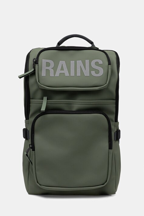 Rains plecak 14000 Texel Cargo Backpack W3 kolor zielony duży z nadrukiem 14000