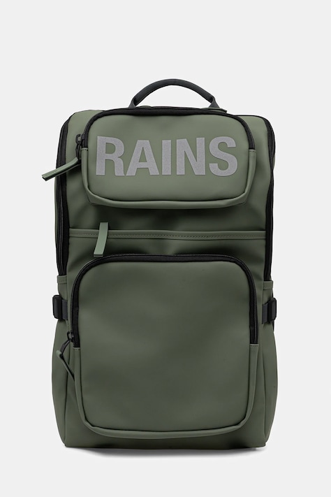 Rains plecak 14000 Texel Cargo Backpack W3 kolor zielony duży z nadrukiem 14000
