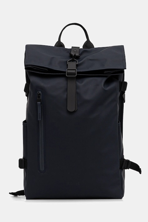 Rains plecak 14590 Rolltop Rucksack Large W3 kolor granatowy duży gładki 14590