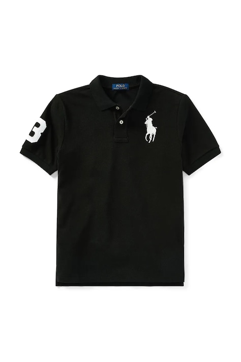 Polo Ralph Lauren polo in lana bambino/a colore nero con applicazione 323670257015