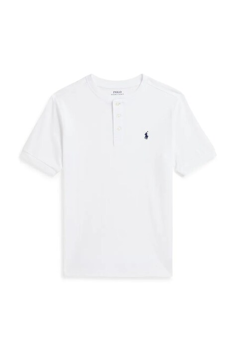Polo Ralph Lauren polo bawełniane dziecięce kolor biały gładki 323925323005