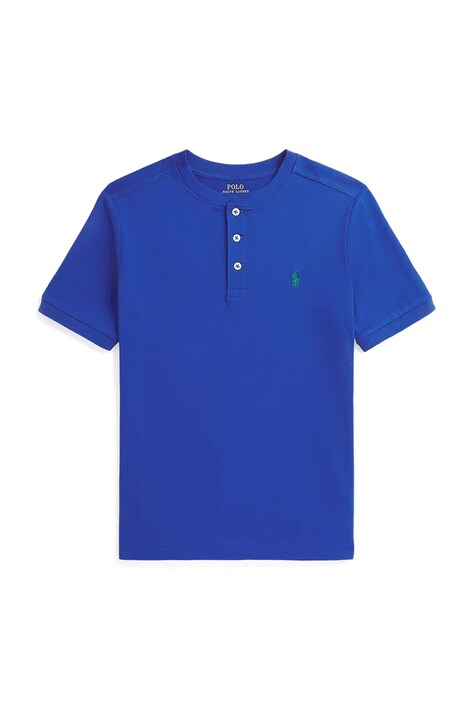 Polo Ralph Lauren t-shirt bawełniany dziecięcy kolor granatowy gładki 323925323503
