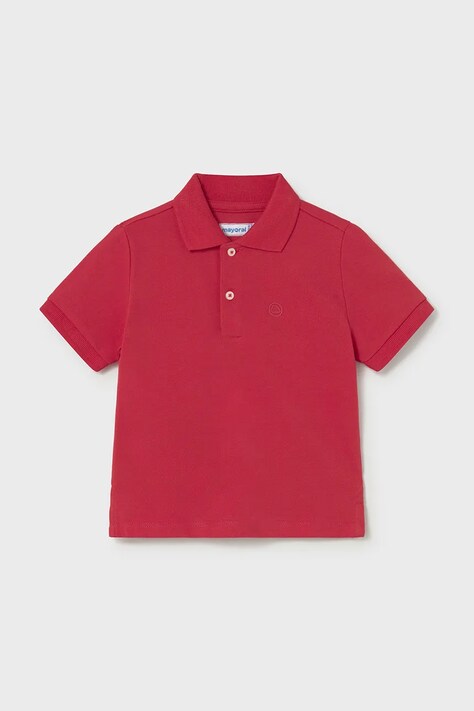 Παιδικά βαμβακερά μπλουζάκια πόλο Mayoral χρώμα: κόκκινο, 102