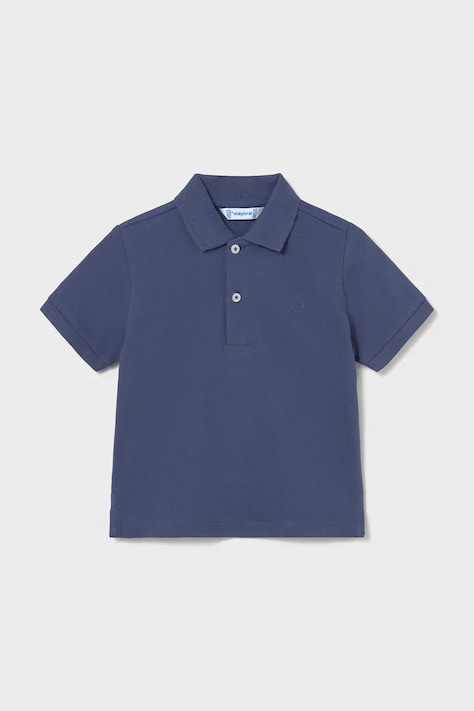 Mayoral tricouri polo din bumbac pentru copii culoarea bleumarin, uni, 102
