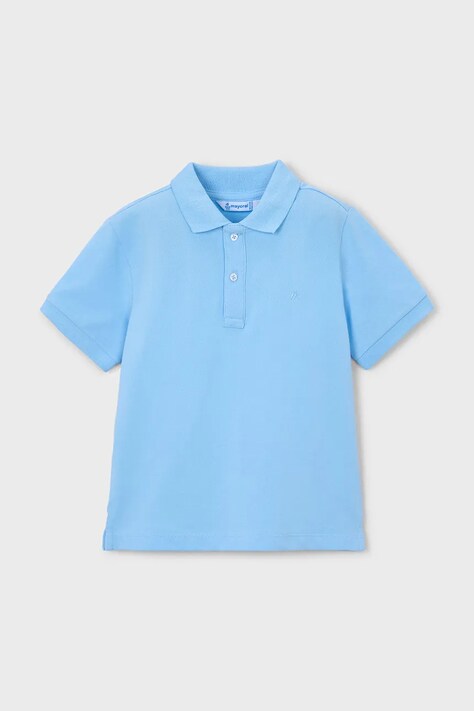 Παιδικά βαμβακερά μπλουζάκια πόλο Mayoral χρώμα: μπλε, 150