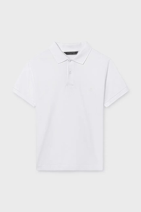 Παιδικά βαμβακερά μπλουζάκια πόλο Mayoral χρώμα: άσπρο, 890